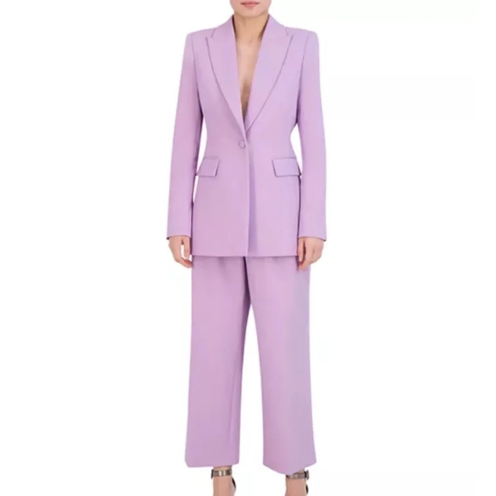 BCBGMaxAzria Lavender lilac Single-Button Tailored Blazer size 8